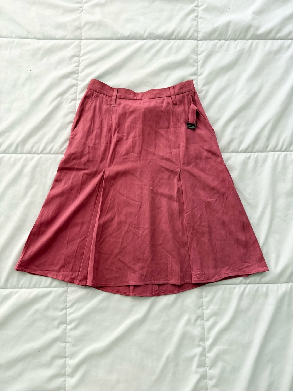 Golden Goose pink silk midi skirt